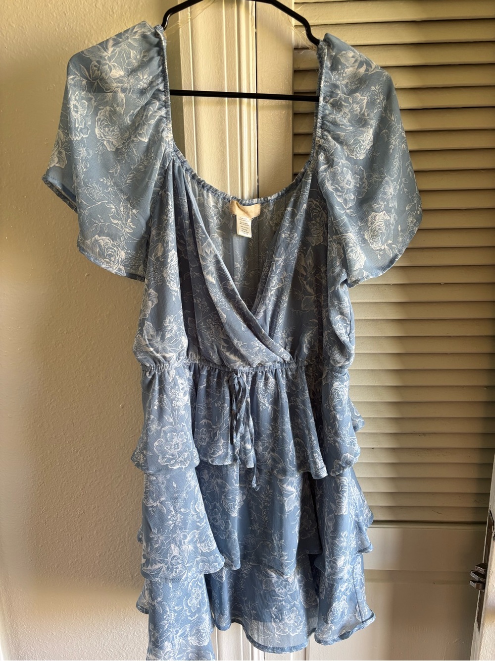 Altar'd State Blue Floral Midi Dress